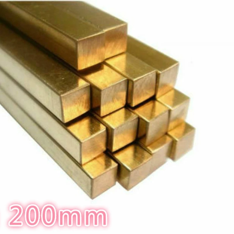 

H59 Brass Square Rod Stick Solid Bar 5/6/8/10/12/15/20x5/6/8/10/12/15/20x200mm customize service Cutting Tool Metal Cube