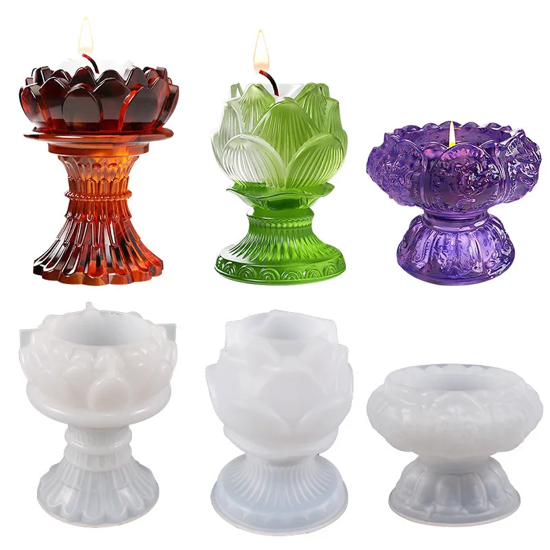 Mirror Silicone Mold Diy Crystal Drop Glue Integrated Lace Mirror Base Conjoined Table Candle Candle Holder