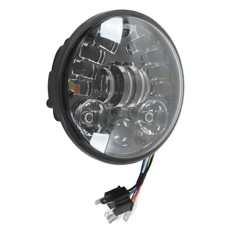 Мотоциклетный круглый налобный фонарь теплопогружающийся Универсальный Белый