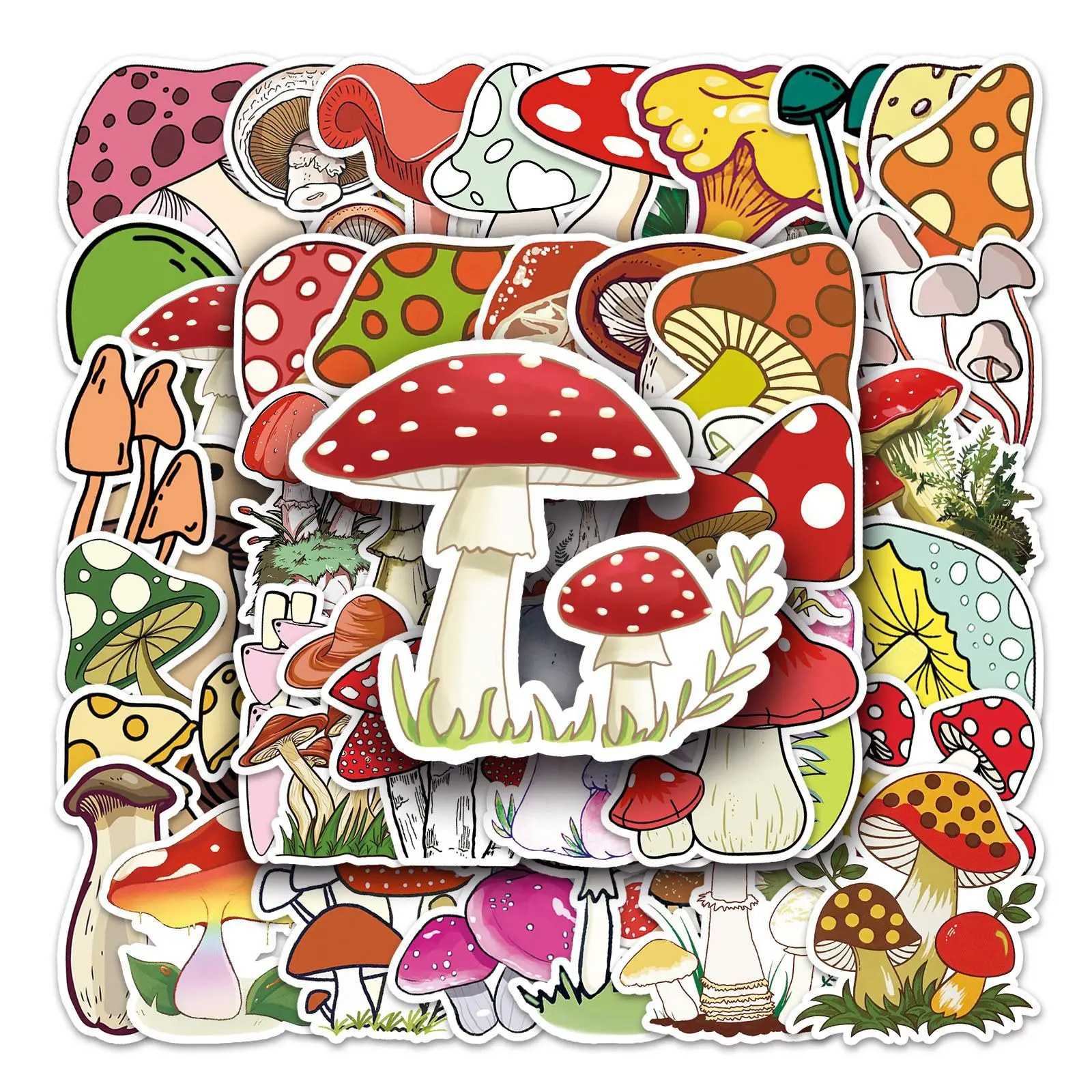 

10/30/50 шт., новые стикеры в виде грибов