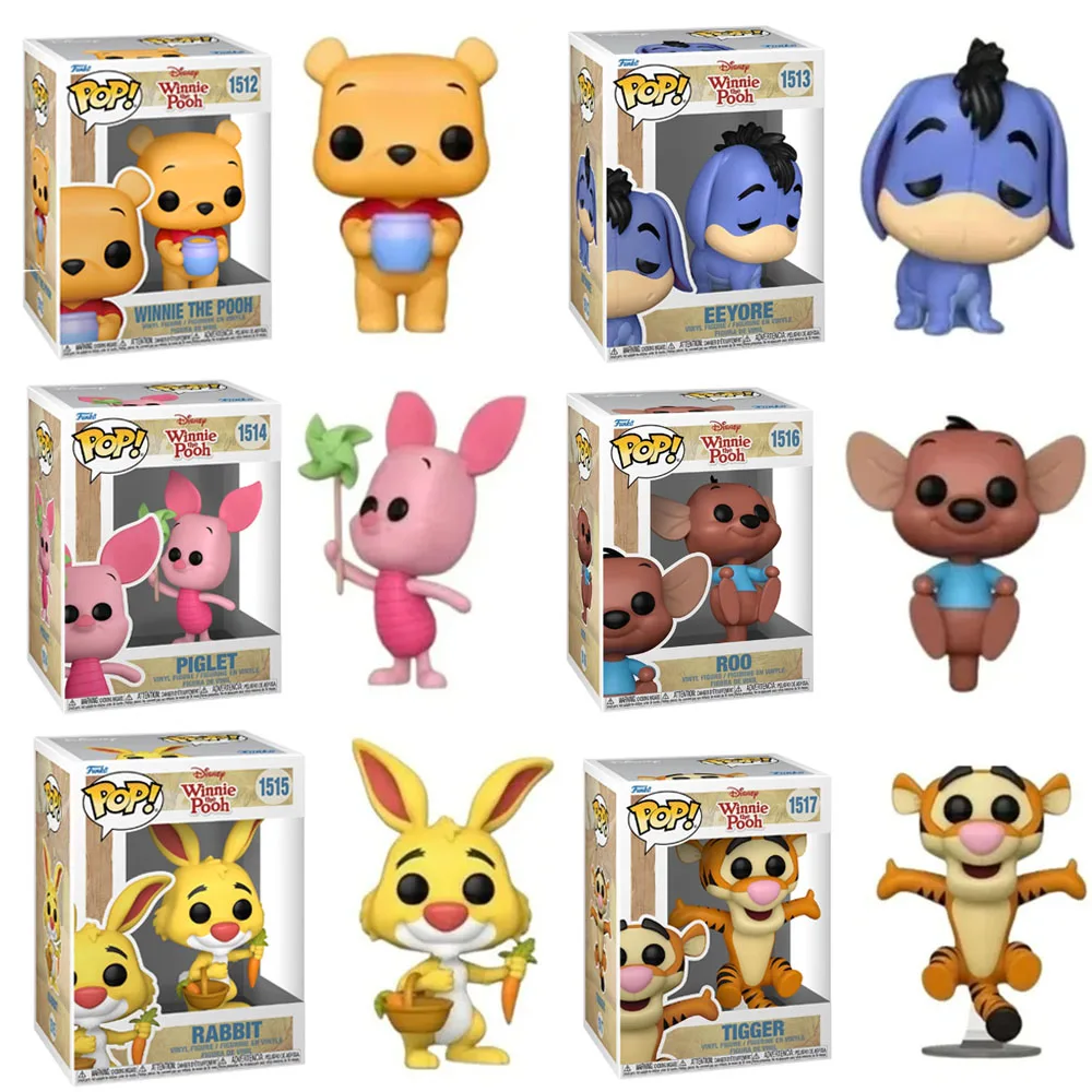 Funko Pop Disney Winnie the Pooh Eeyore #1513 #1512 Piglet #1514 Rabbit 1515 Roo 1516 Tiger 1517 Vinyl Action Figure Toys