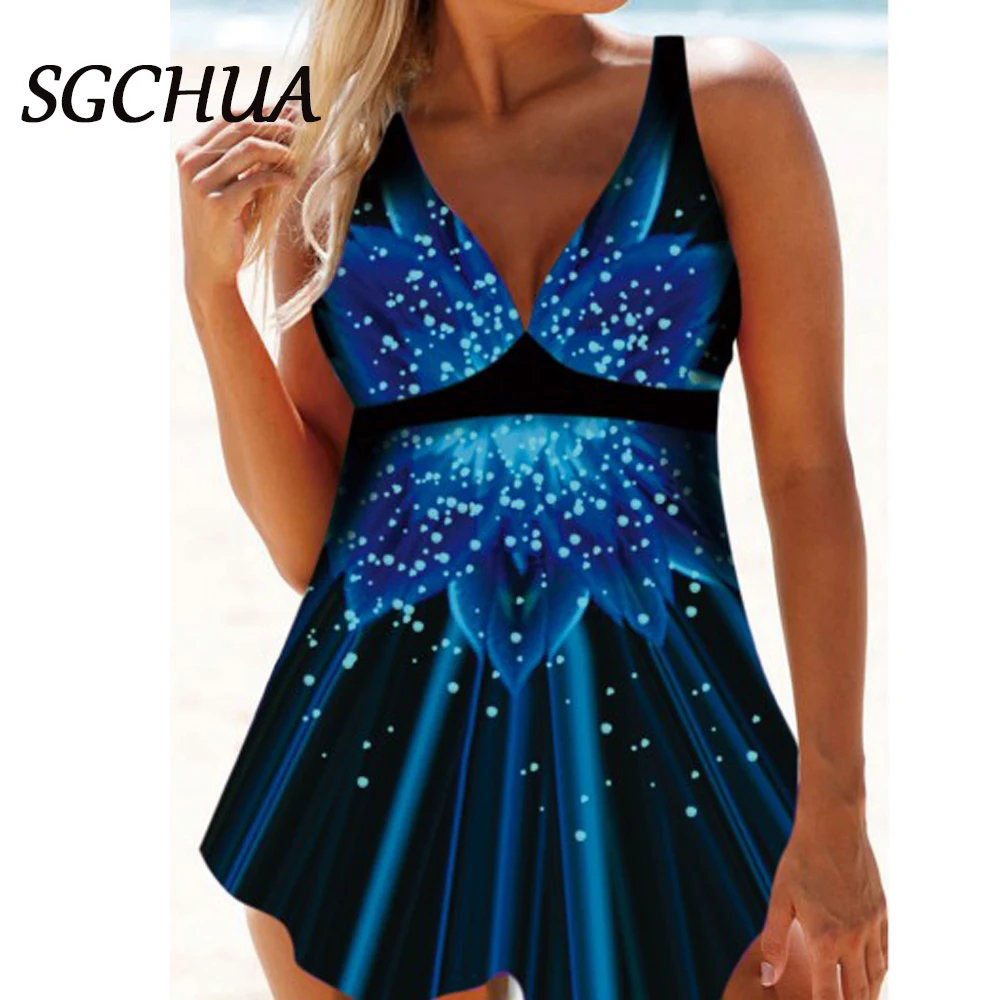 

Women Sexy Two Piece Swimwear Tankini 2022 New Monokini Bathing Suit Bodysuit Swimsuit Beach Female Swimming Wear Brazilian 5XL