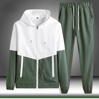 autumn winter tracksuit men 2 piece set suits casual hoodie pants sportswear male zipper sweatshirts jacket hoody fashion set