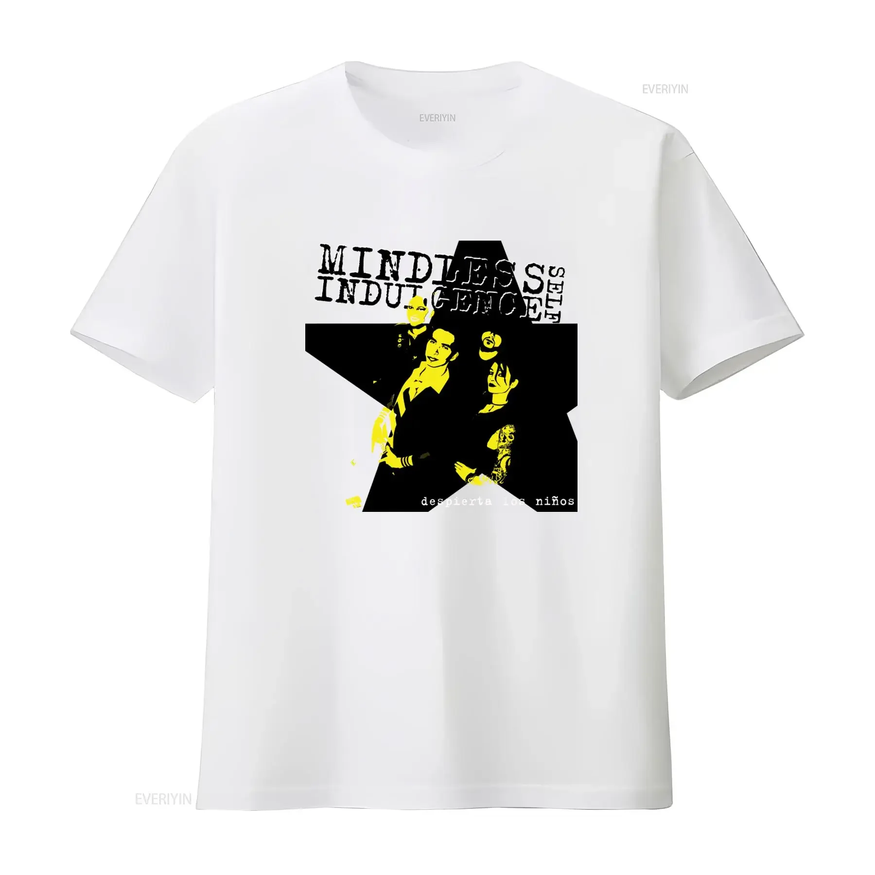 Фото Футболка Mindless Self Indulgence MSI Despierta Los Ninos, доступная в размерах S-5XL, винтажная, с эффектом потертости, унисекс, для повседневной носки. №1