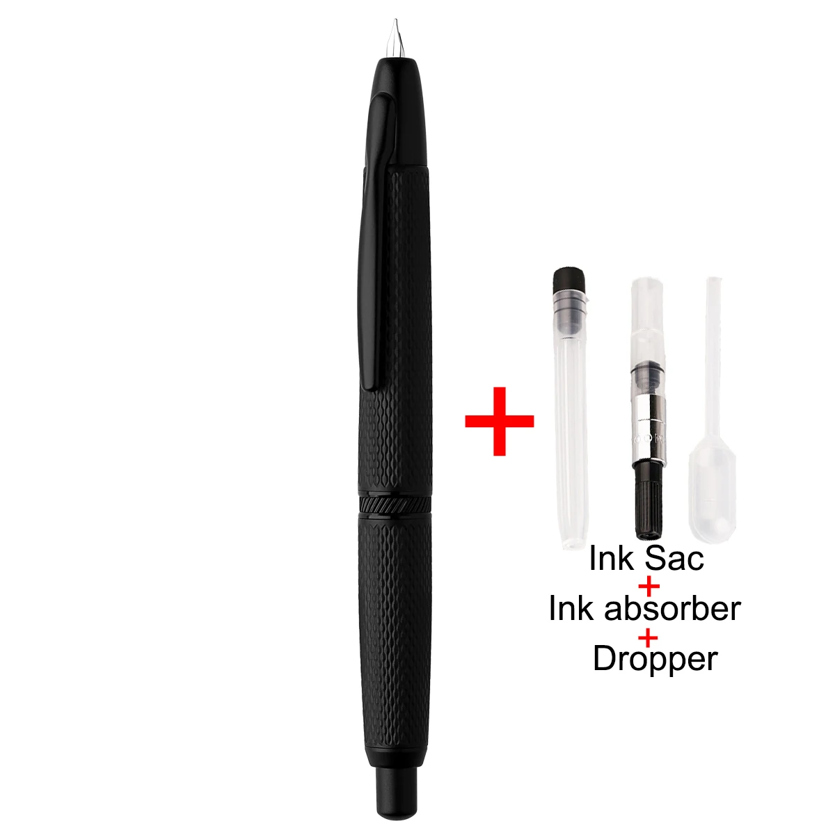 Перьевая ручка MAJOHN A1 матовая черная 0,4 мм