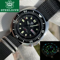 steeldive sd1970w nh36 automatic mens watches sapphire glass sunray dial super lumious stainless steel diving wristwatches men
