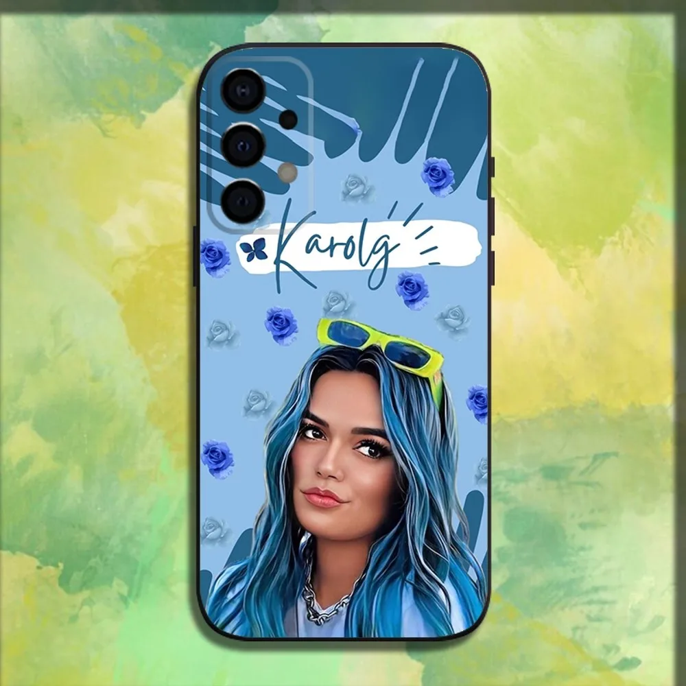 Чехол для телефона Singer K-Karol g Samsung Galaxy A13 A21s A22 A31 A32 A52 A53 A71 A80 A91 Soft Black Cover