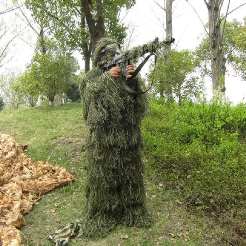 

Paintball Green Grass Camouflage Ghillie Clothing Yowie Sniper Suit Hunting Gillie Suit Camouflage Tactical Camo Suit