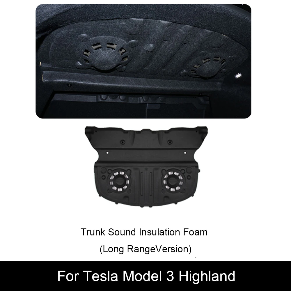 

Для Tesla Model 3 Highland крышка багажника, звукоизоляционный пылезащитный хлопковый коврик для модели 3+, звукоизоляционный защитный коврик с шумоподавлением