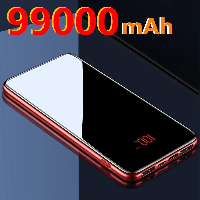 

Power Bank 99000mAh Type C Micro USB C Power Bank LED Display Portable External Battery Charger For iPhone 12Pro Xiaomi Huawei