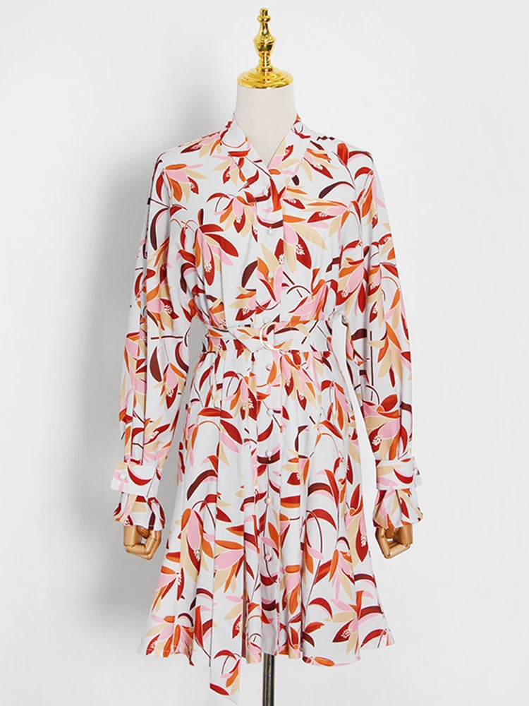 VGH хитовое цветное лоскутное платье с поясом минималистичное для женщин