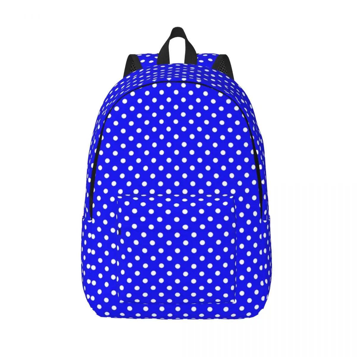

Классический рюкзак в горошек, сине-белые походные рюкзаки для мальчиков, цветные большие школьные сумки, модный рюкзак