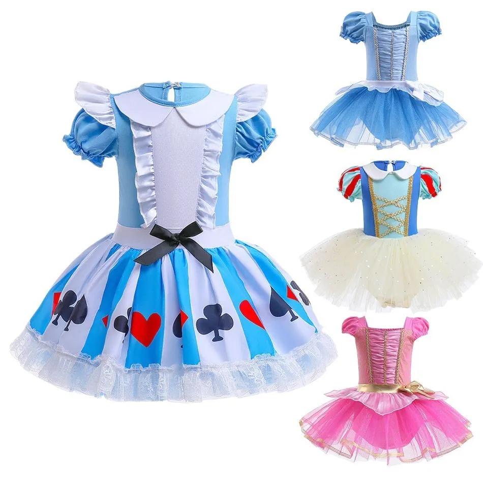 

Child Alice Tutu Dress Frozen Elsa Princess Dress For Girls Snow White Party Dance Ballet Skirt Kids Halloween Vestidos