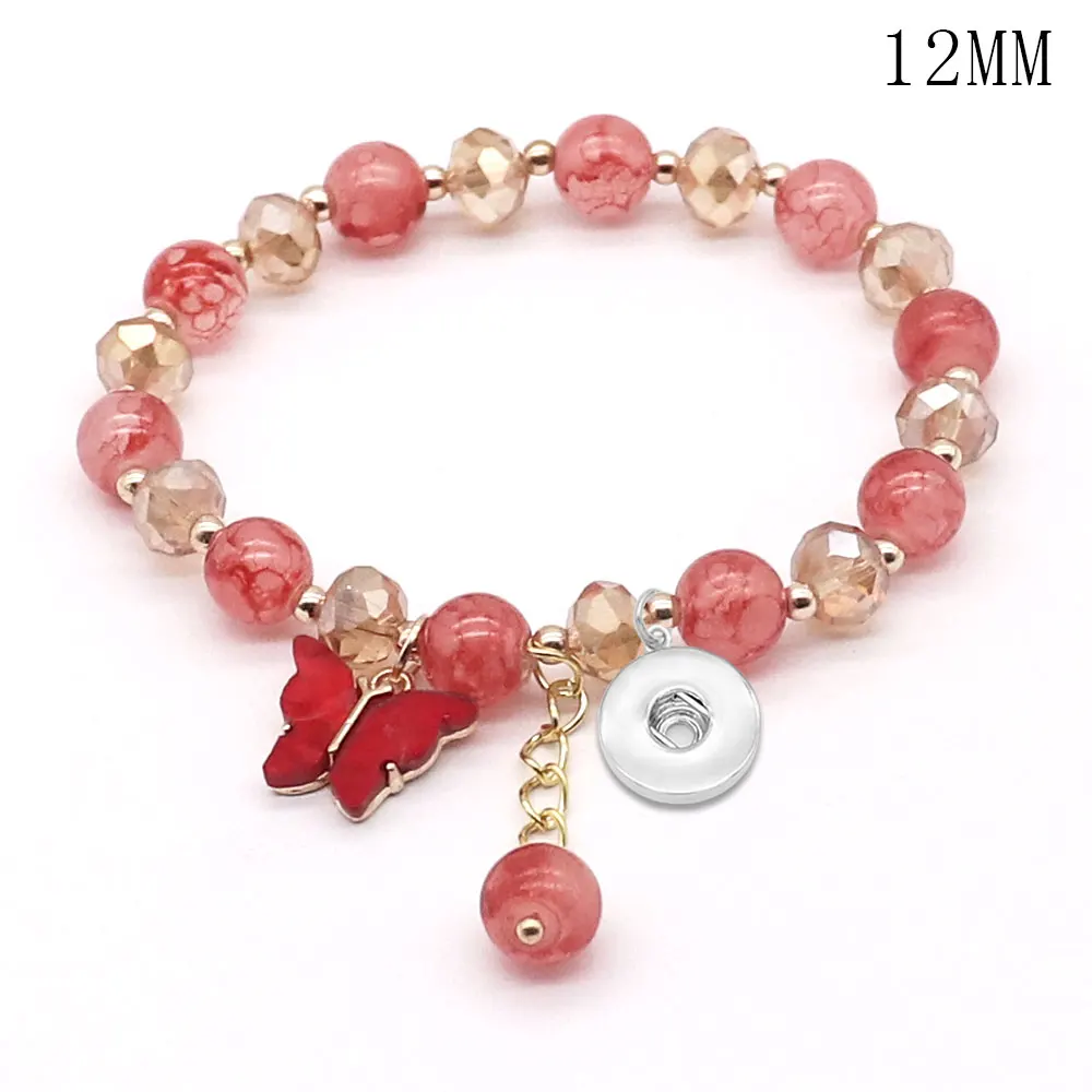 

Butterfly New Fashion 12mm Snap Button Bracelet DIY Jewelry MD3127
