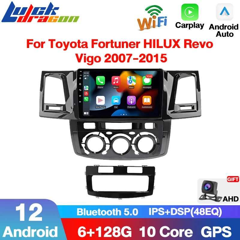 

Автомагнитола 2DIN на Android 12 с DVD для Toyota Fortuner, HILUX, Revo, Vigo 2007-2015, видеоплеер, Авторадио, навигация GPS, Carplay, WiFi4G