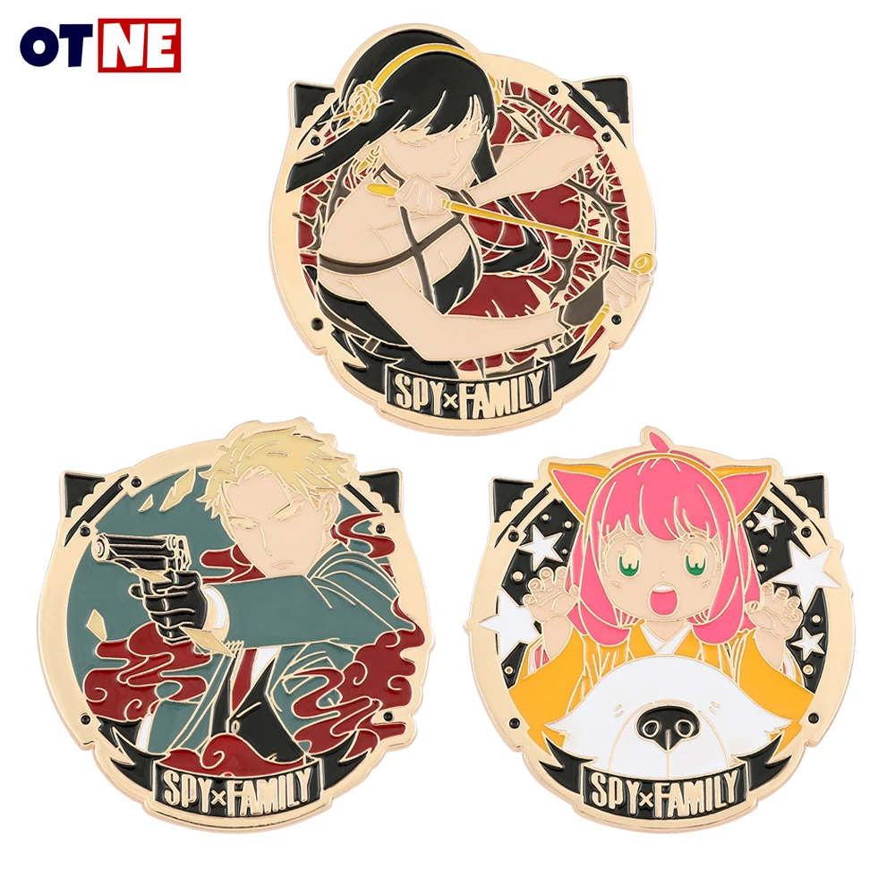 

Anime SPY×FAMILY Anya Forger Figure Metal Enamel Badge Button Brooches Anime Lapel Pins Backpacks Accessories Gift For Cosplay