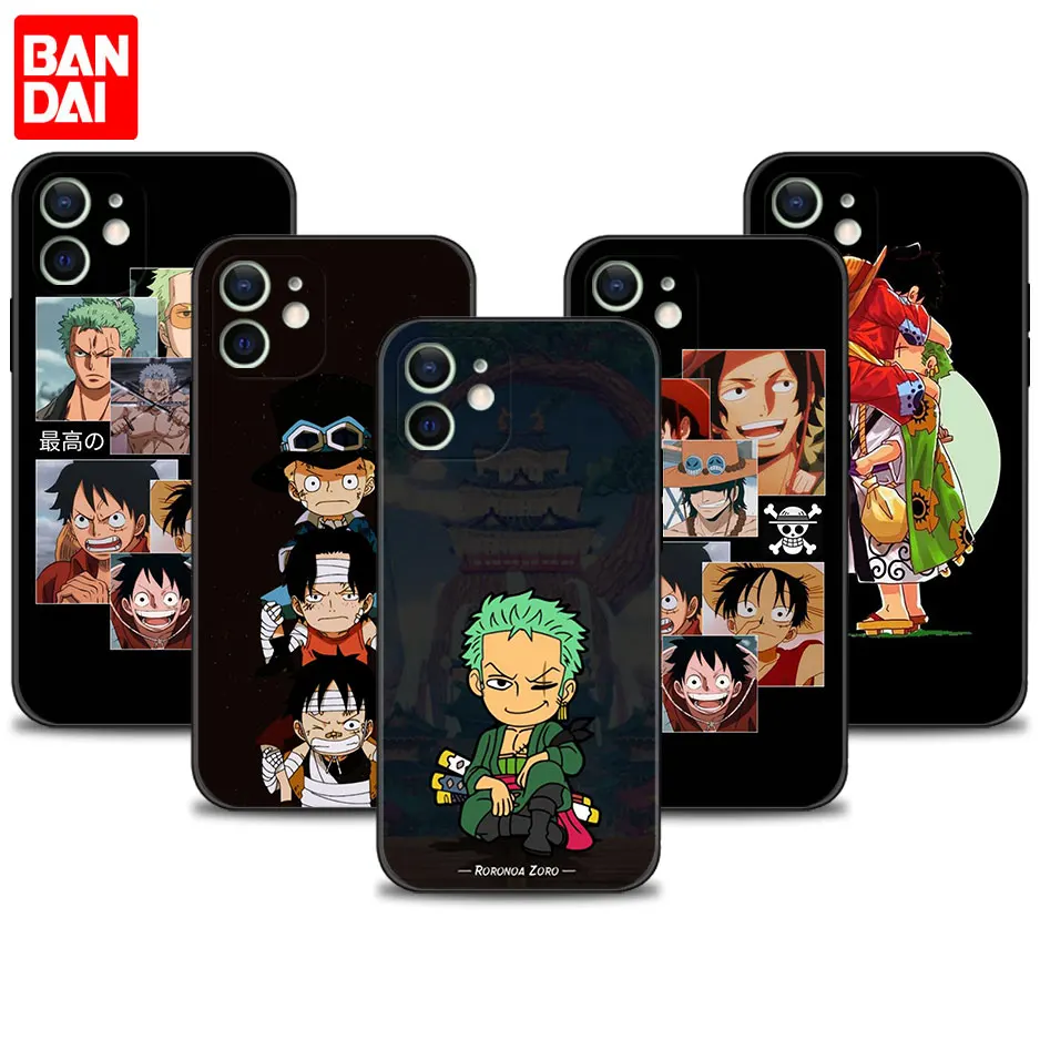 

One Piece Zoro Luffy Sanji Phone Case For Apple iPhone 13 11 12 Pro Max XR X 8 7 6 6S Plus XS 13mini 12mini 5 5S Cover Silicone