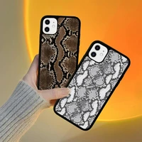 yndfcnb snake skin phone case silicone pctpu case for iphone 11 12 13 pro max 8 7 6 plus x se xr hard fundas