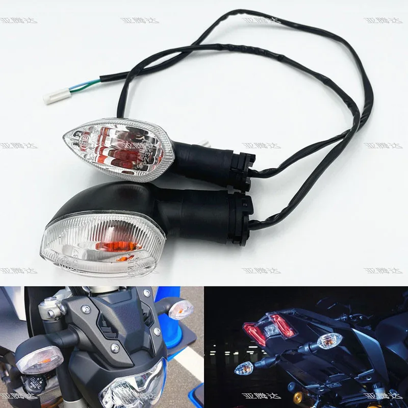 

A Pair Motorcycle Turn Signal Light Plastic Motorbike Blinker Indicator Bulb Lamp for Yamaha YZF R1 R6 XJ6 FZ1 FZ6 FZ8 MT07 MT09