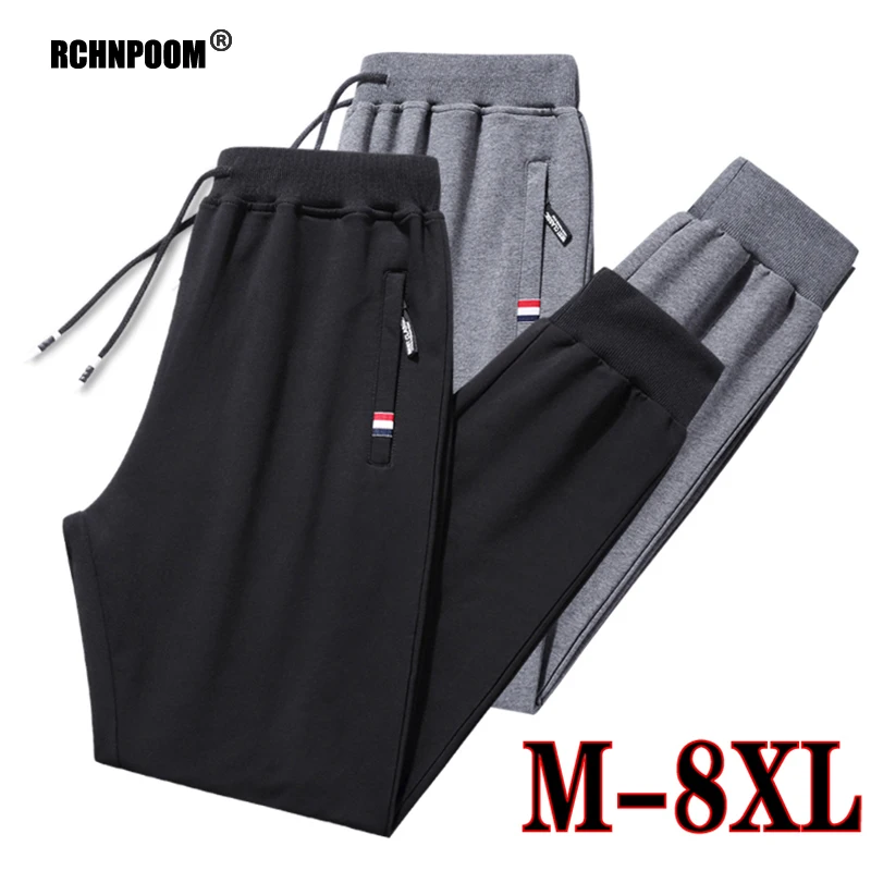Casual Loose Pants Men Stretch Cotton Sport Running Joggers Sportswear Male Sweatpants Fitness Plus Size Tracksuit Trousers 8Xl