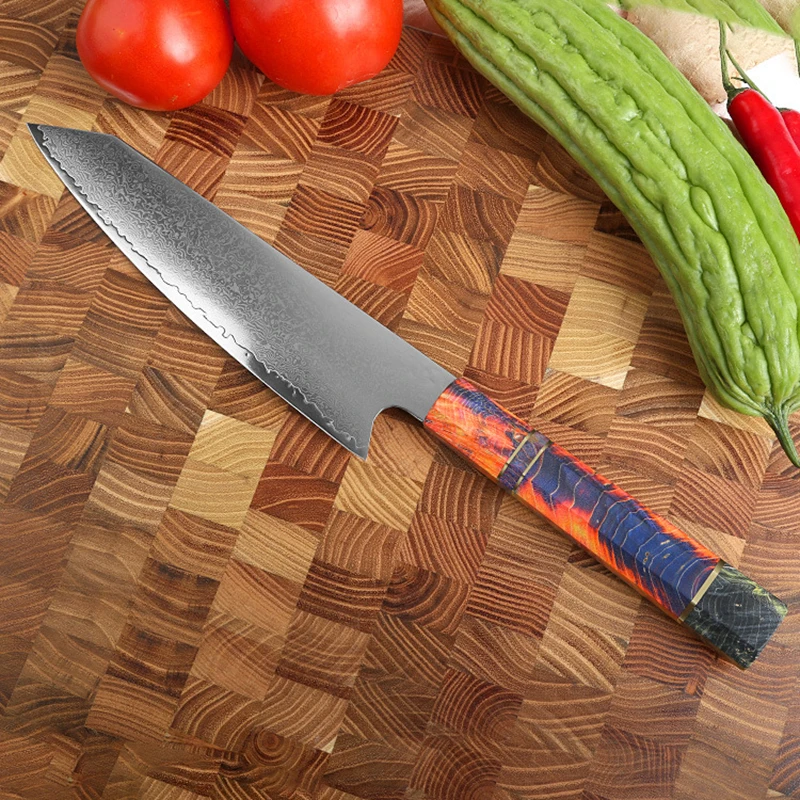 

Оригинальный дамасский нож 67 слоев Дамасская сталь VG10 8 дюймов шеф-повара слайр суши Мясницкий сашими кирицуки кухонный нож с деревянной ру...