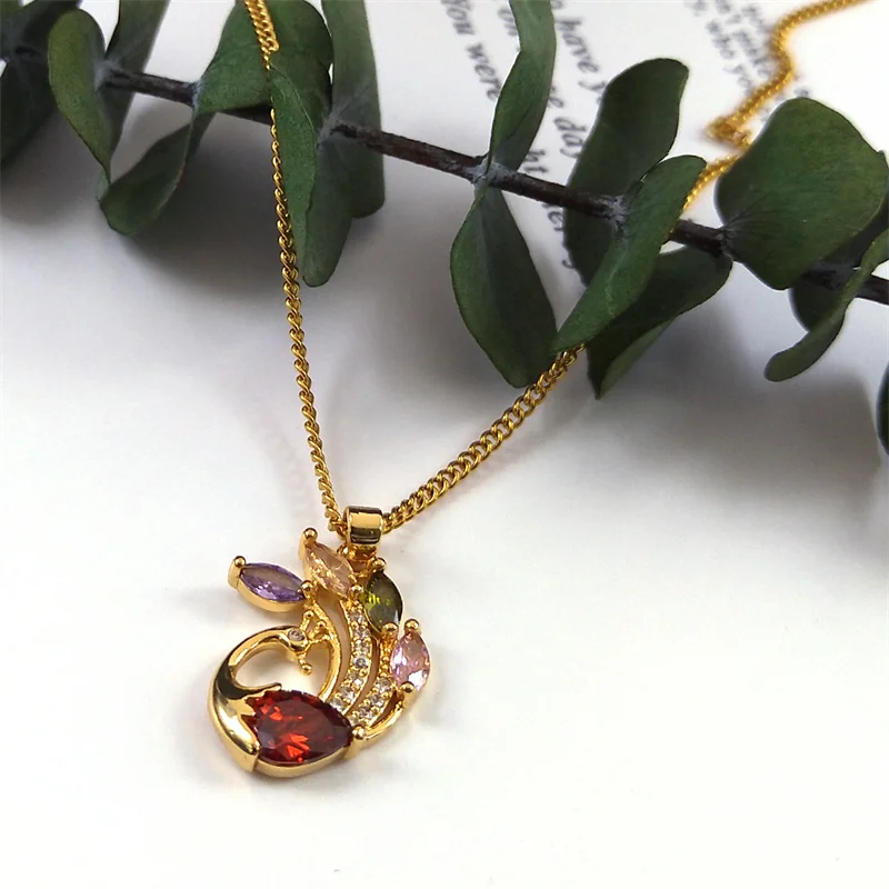 

2021 Fashion Flower Zircon Copper Necklaces Women/Men Small Stainless Steel Chain Necklace Jewelry bijoux NC151S07