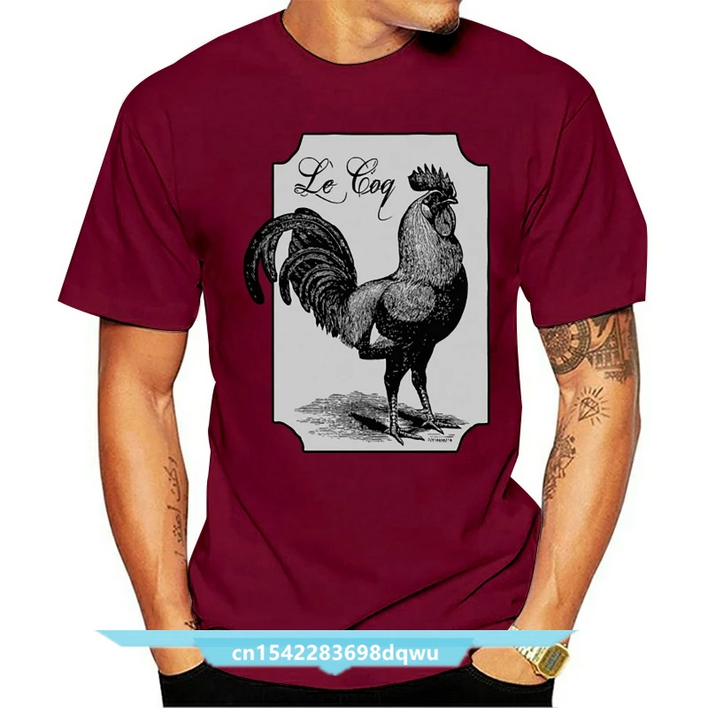 

Printed Men T Shirt Cotton Short Sleeve Le Coq Rooster T-Shirt Women Tshirt