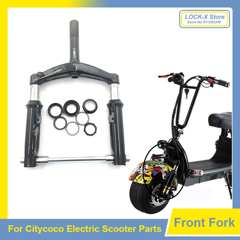 

Front Shock Absorber Front Fork Front Wheel Axle Seven Bowls Bearing for Small Citycoco Electric Scooter Accessories