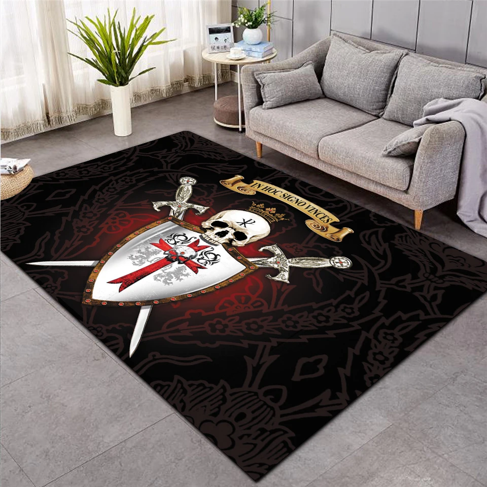 knights templar cavalier carpet soft flannel 3d print rug parlor mat area rug anti slip large carpet rug living room decor 003 free global shipping