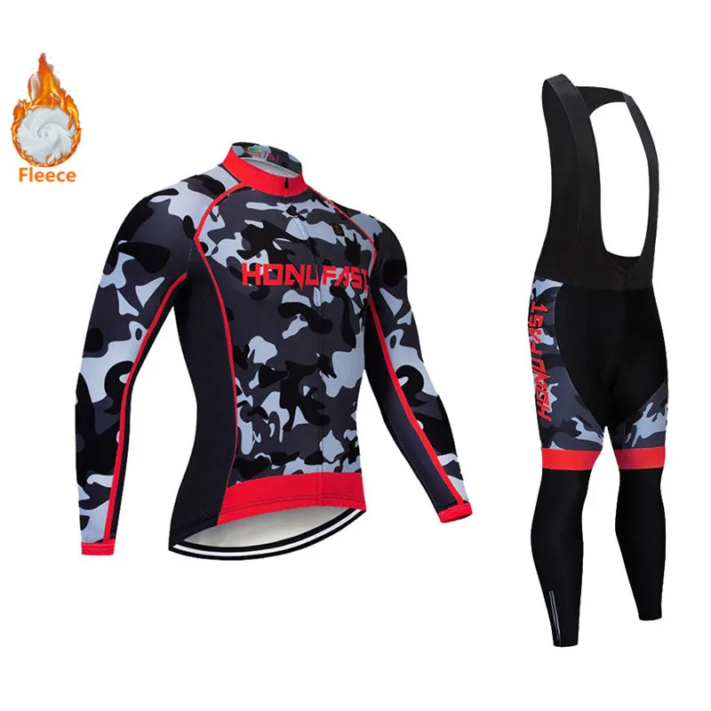 Триатлон 2023 мужской зимний термальный флисовый комплект из Джерси для