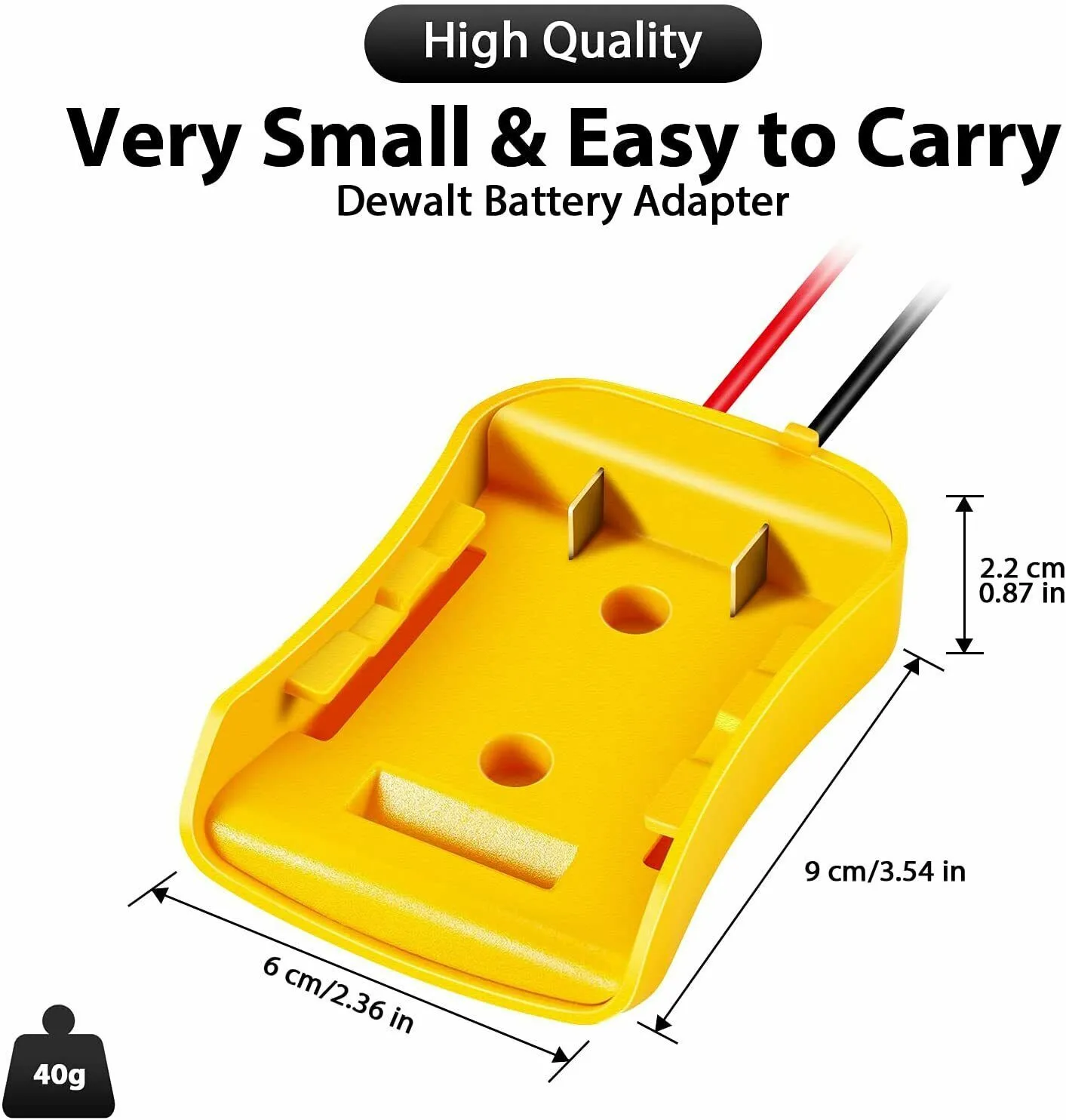 

Battery Adapter For DEWALT DCB200 18V/20V Maximum Battery To DIY 2 Wiring/cable 12 AWG Robotics Power Tool Accessories