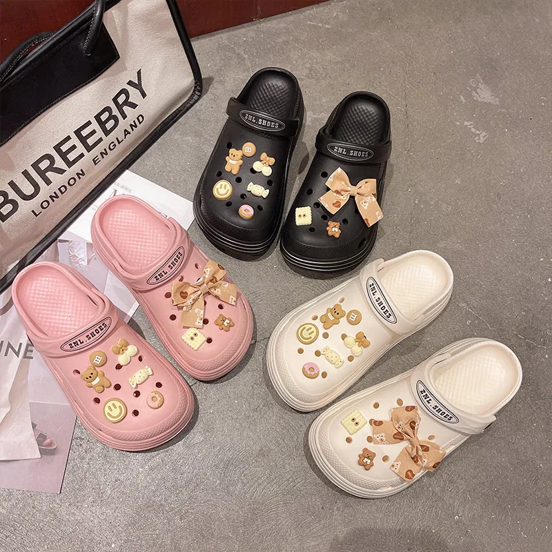 Симпатичные Модные Тапочки для девочек летние уличные тапочки женские