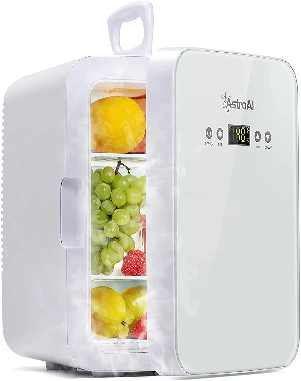 Portable Refrigerator Mini Fridge, 10L/15 Can Digital Display for Skincare, Cosmetics, Foods, Medications, AC/ DC Portable Coole