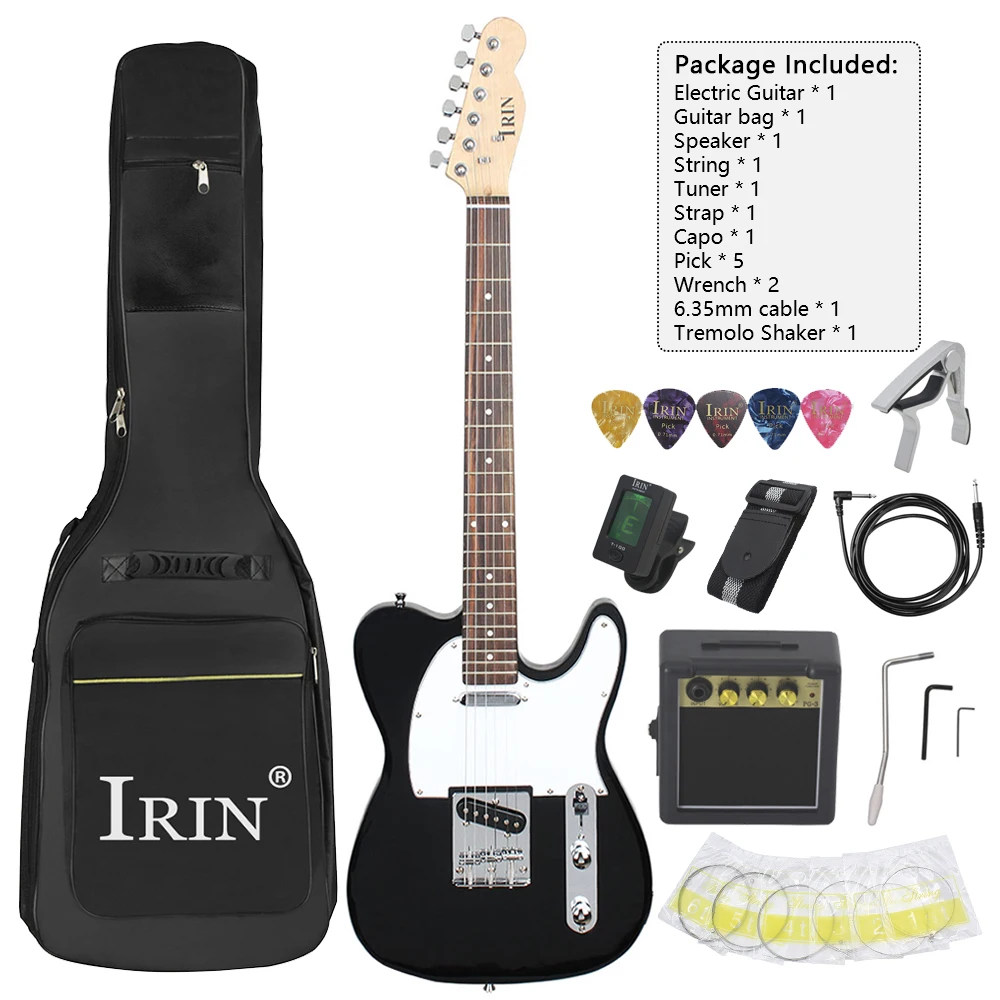

IRIN 6 Strings Electric Guitar 22 Frets 39 Inch Basswood Body Maple Neck Electric Guitarra With Speaker Guitar Parts Accessories