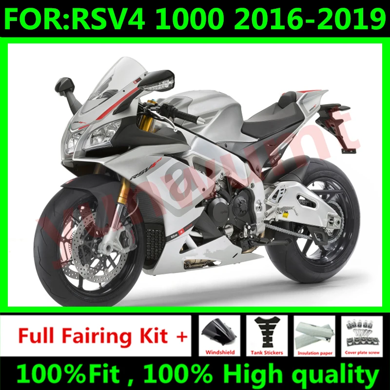 

NEW ABS Motorcycle full Fairing kit Fit For RSV4 RSV 4 1000 2016 2017 2018 2019 2020 Bodywork Whole fairings kits Set red grey