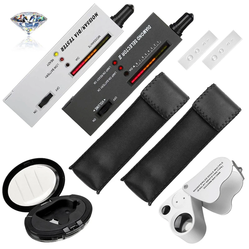 

Diamond Tester, High Accuracy Diamond Tester Pen With 30X 60X Magnifying Glasses For Novice And Expert