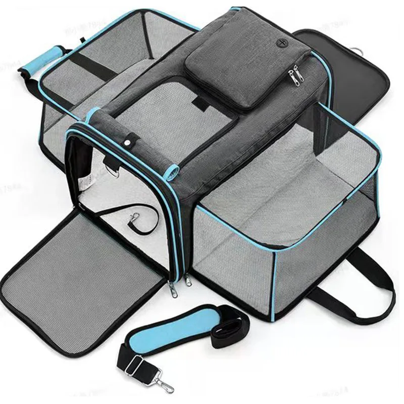 

Travel Tape Large Bag Foldable Approved Carrier Cat Airlines Reflective Pet Soft Dog Capacity Cat Carrier Expandable
