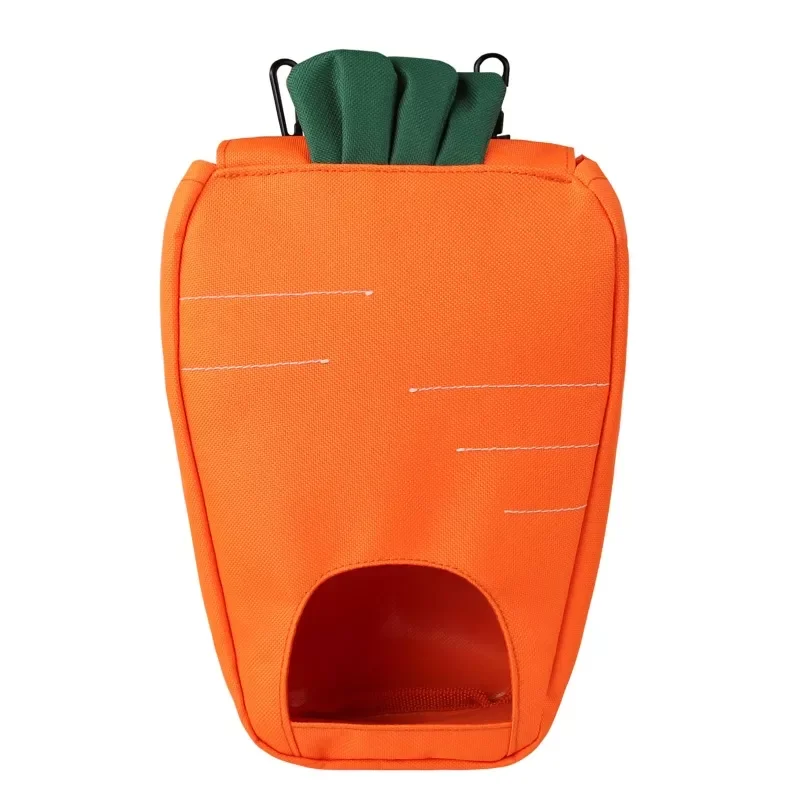 

Rabbit Hay Feeder Bag Hanging Feeding Sacks with Hole Cute Carrot Shape for Small Animals Chinchilla Guinea Pig Bunny