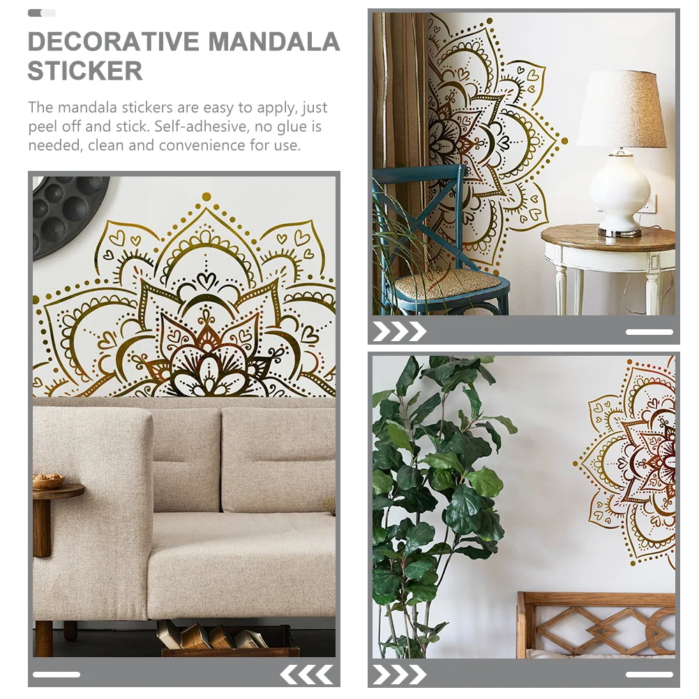 Настенная Наклейка с имитацией мандалы цветок настенные наклейки самоклеящиеся