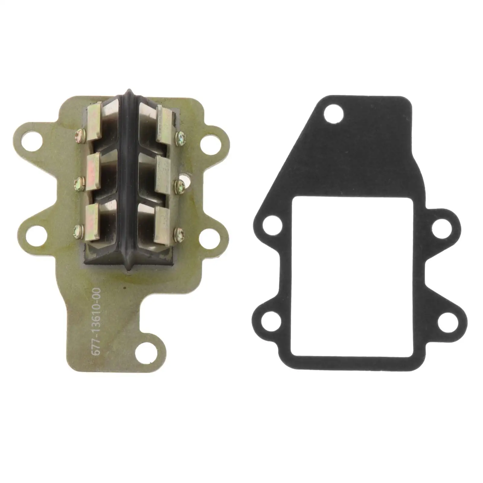 

Reed Valve Assy Gasket 677-13610-00 677-13621 Fit for Yamaha 6HP 8HP 2 Stroke Outboard Engine 677136100000 677-13610-00-00