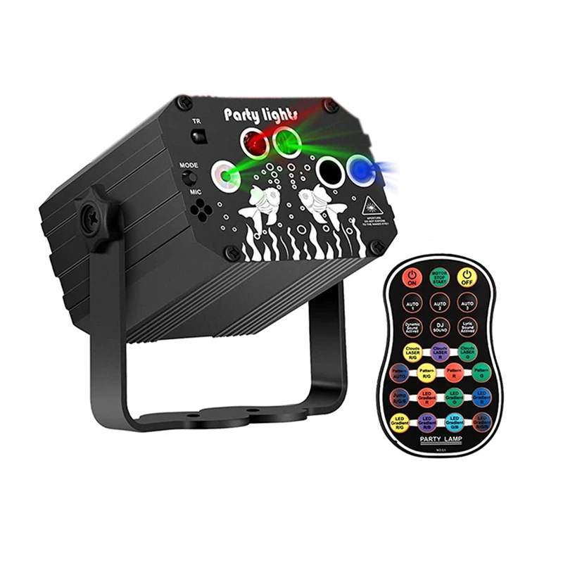 

DJ Party Light Stage - Northern Light Effect RGB Sound Activated Disco Strobe Lighting With Remote Control