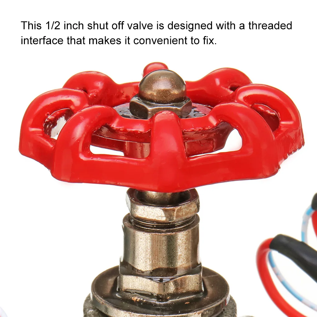 

Water Pipe Stop Valve with Electric Wires 1 2 Inch Vintage Style Shut Off Valve for Tube Lamp