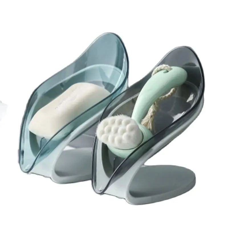

Leaf Shape Soap Box Drain Soap Holder Box Bathroom Shower Soap Holder Dish Storage Plate Tray Bathroom Supplies Bathroom Gadgets
