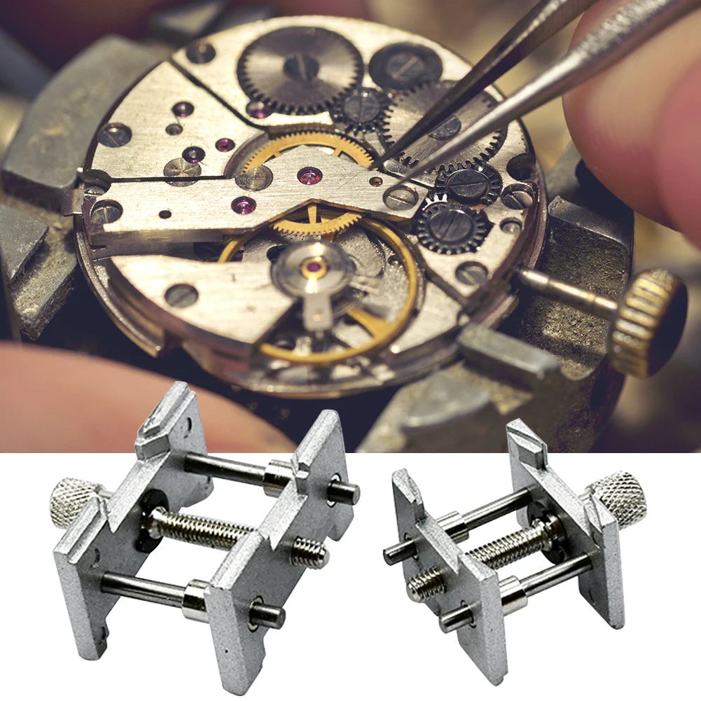 

2pcs Multifunctional Universal Watch Movement Holder Fixed Base 2in1 Watches Case Clamp Repair Tools for Watchmaker dropshipping