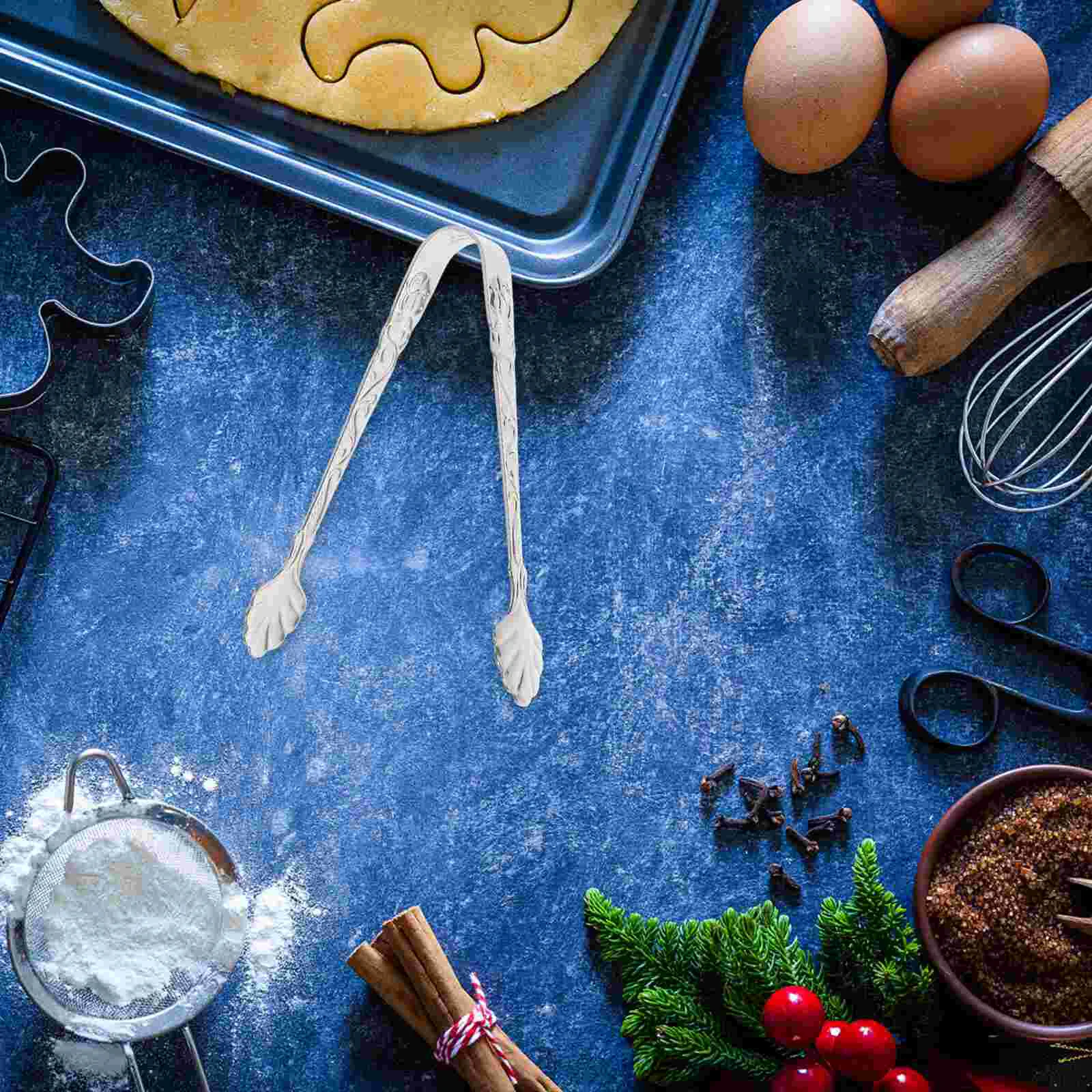 

Зажим для подачи еды, кухонные принадлежности, Золотая кухонная утварь, щипцы из нержавеющей стали для сахара, 2 шт.