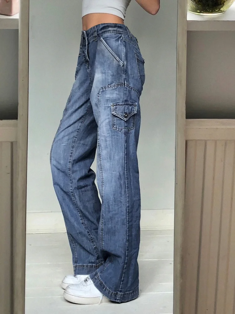 

Women's Jeans, Women's Jeans, High Waist Jeans, Vintage Jeans, Wide Pockets And Wide Legs, Women's Pants, Women's