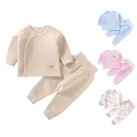 children clothes thickened underwear boys girls high waist thermal suit underwear set cotton baby autumn clothes autumn pants