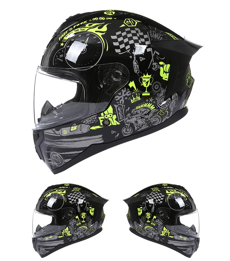 Последний мотоциклетный шлем для верховой езды анфас гоночный зимний теплый