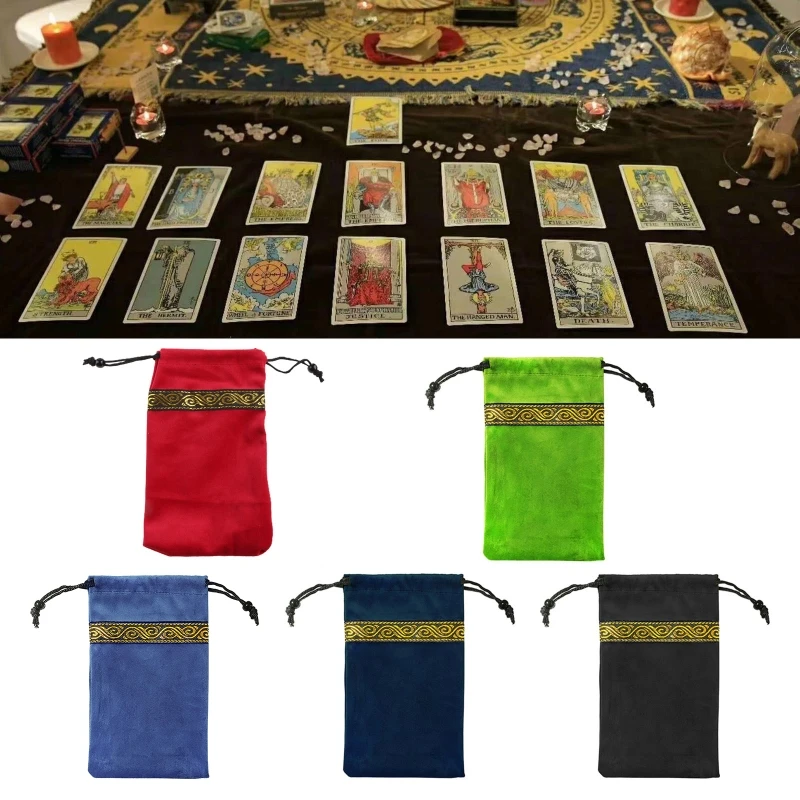 

Rectangle Pendulum Divination Tablecloth Tarot Card Pad Runes Altar Velvet Bag
