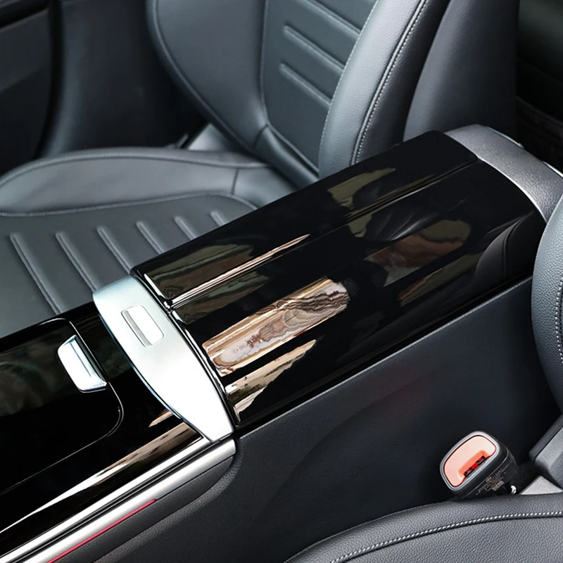 

For Mercedes-Benz C-Class W206 Car Center Console Tidying Armrest Box Panel Trim Cover Trim Sticker Accessories